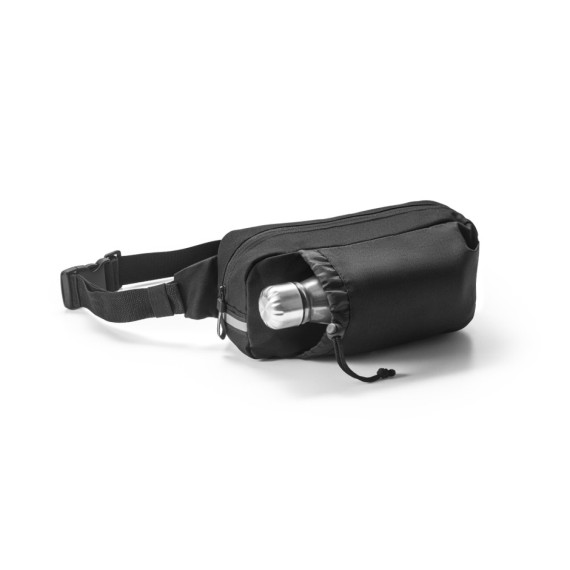 DELFOS POUCH. 300D serecyklovaného polyesteru a 600D serecyklovaného polyesteru ledvinka s reflexními prvky