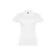 THC EVE WH. Dámské polo s krátkým rukávem s páskem z mykané bavlny