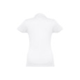 THC EVE WH. Dámské polo s krátkým rukávem s páskem z mykané bavlny