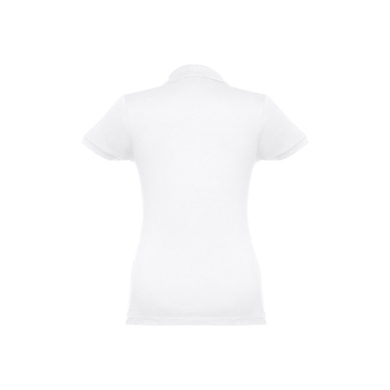 THC EVE WH. Dámské polo s krátkým rukávem s páskem z mykané bavlny