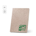 TEAPAD SEMI-RIGID. Poznámkový blok A5 s polotuhým krytem vyrobeným z odpadu z čajových listů (65%)