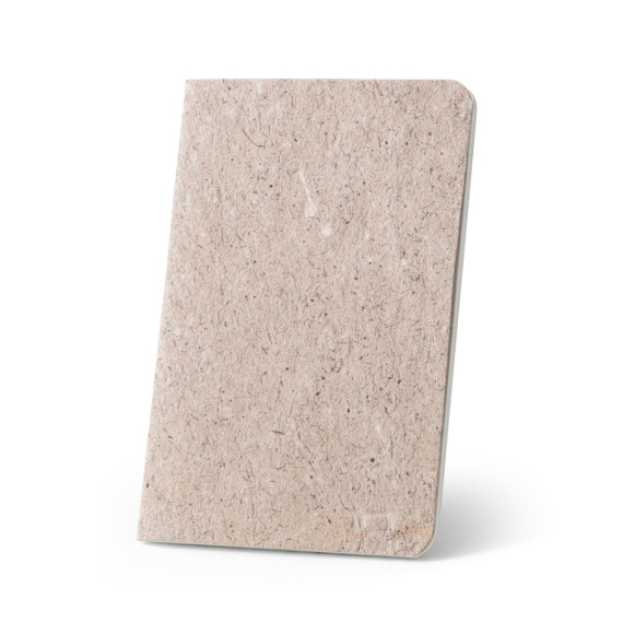 TEAPAD SOFT. Poznámkový blok A6 s pružným krytem vyrobený z odpadu z čajových listů (65%)