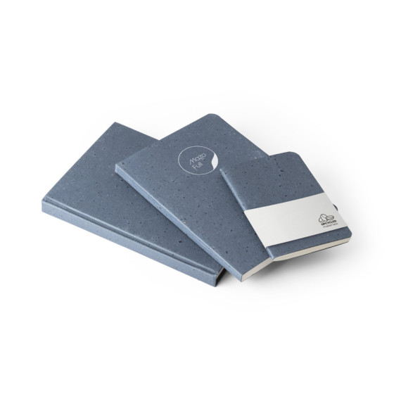 COFFEEPAD RIGID. Poznámkový blok A5 s pevným krytem vyrobený z odpadu z kávových slupek (65%)