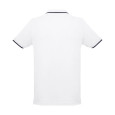 THC ROME WH. Pánské dvoubarevné bavlněné polo triko. Bílá barva