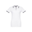 THC ROME WOMEN WH. Dámské dvoubarevné bavlněné polo triko