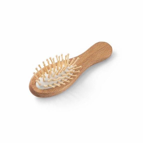 DERN. Dřevěný kartáč na vlasy s bambusovými zuby