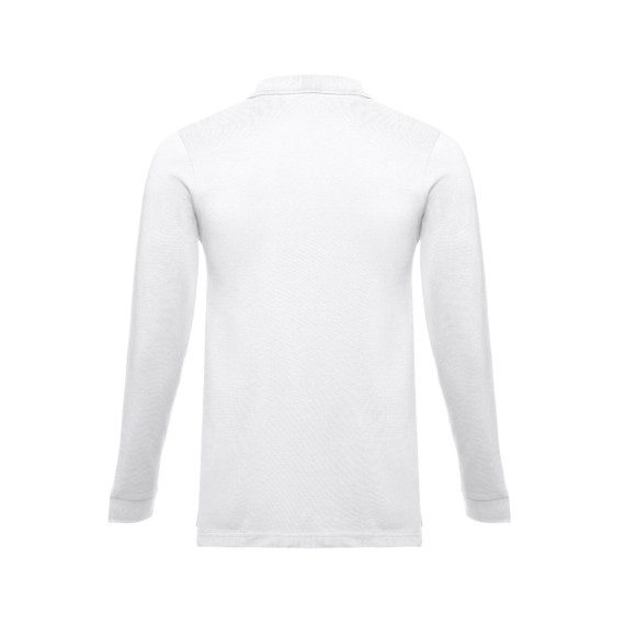 THC BERN WH. Pánské bavlněné polo tričko s dlouhým rukávem