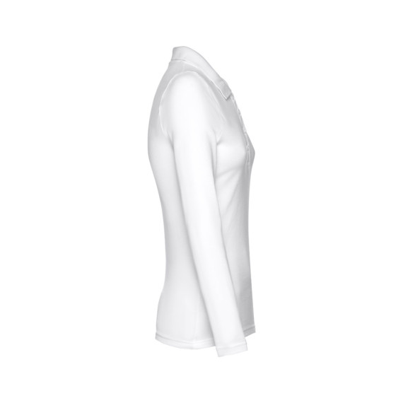 THC BERN WOMEN WH. Dámské polo tričko s dlouhým rukávem z mykané bavlny