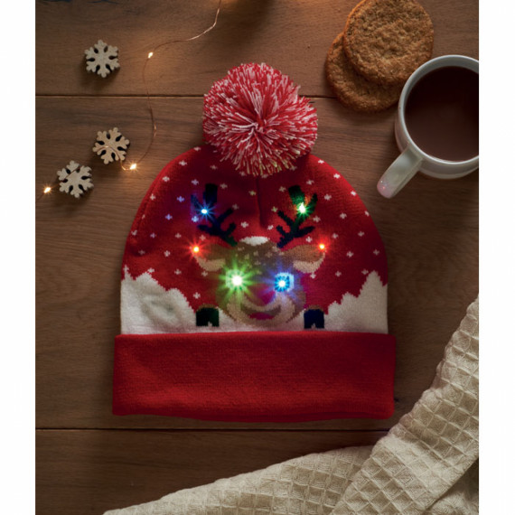 SHIMAS LIGHT, Vánoční pletená čepice s LED