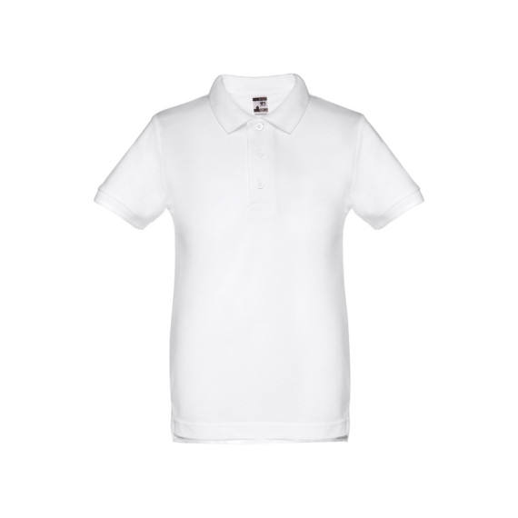 THC ADAM KIDS WH. Dětské polo tričko s krátkým rukávem (unisex). Bílá barva