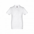 THC ADAM KIDS WH. Dětské polo tričko s krátkým rukávem (unisex). Bílá barva