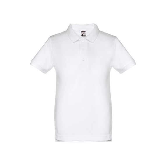 THC ADAM KIDS WH. Dětské polo tričko s krátkým rukávem (unisex). Bílá barva