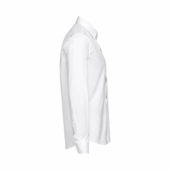 THC PARIS WH. Pánská popelínová košile s dlouhým rukávem. Bílá barva