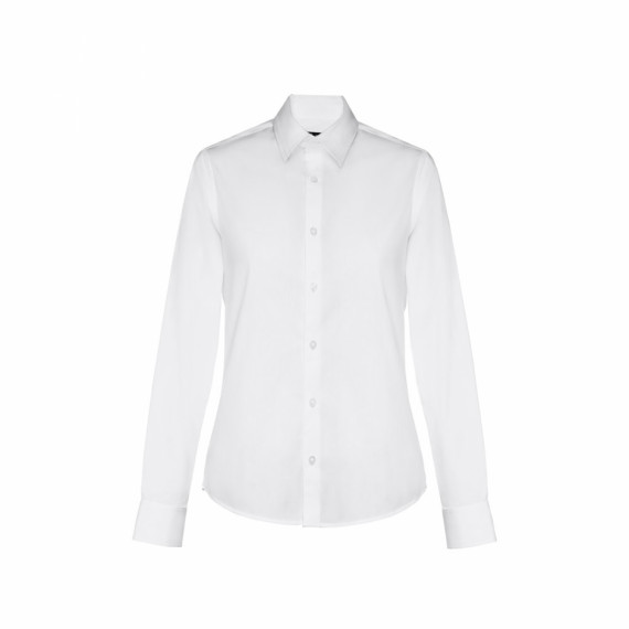 THC PARIS WOMEN WH. Dámská popelínová košile s dlouhým rukávem. Bílá barva