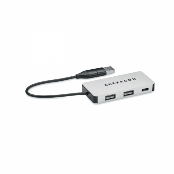 HUB-C, USB rozbočovač s 20cm kabelem