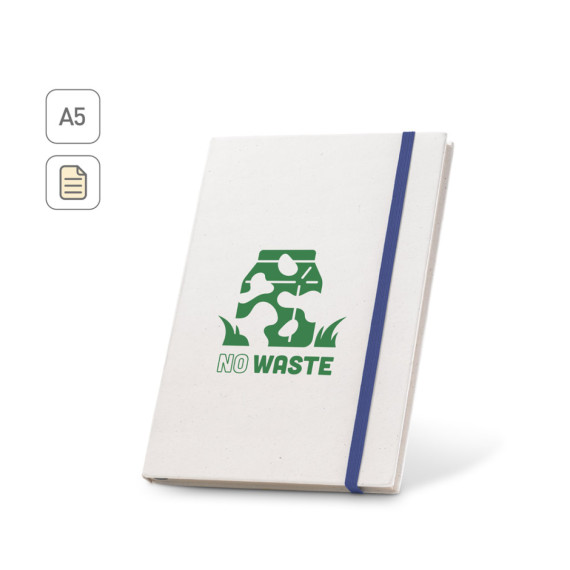 MILKY. Zápisník A5 s pevnou vazbou ze 100% recyklovaného papíru