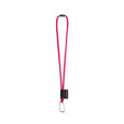SET Lanyard TUBE Long (Ø 7 mm) s karabinou ve tvaru D 55 mm a bezpečnostní sponou Ø 7 mm