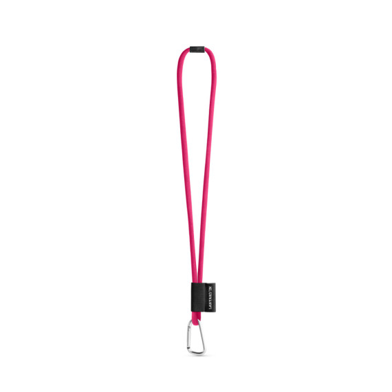 SET Lanyard TUBE Long (Ø 7 mm) s karabinou ve tvaru D 55 mm a bezpečnostní sponou Ø 7 mm