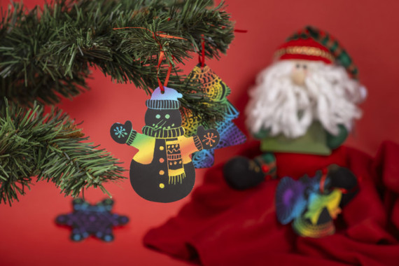 Sada škrabacích vánočních ozdob  DEKOR