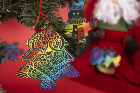 Sada škrabacích vánočních ozdob  DEKOR