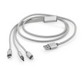 3 v 1 USB kabel  TALA - stříbrná