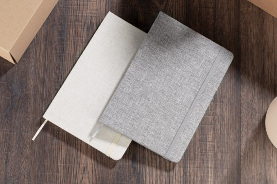 Bavlněný recyklovaný zápisník BIVELLO A5