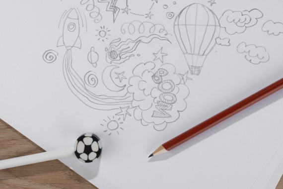 PENCIL s gumkou FUNNI MIX - Balón