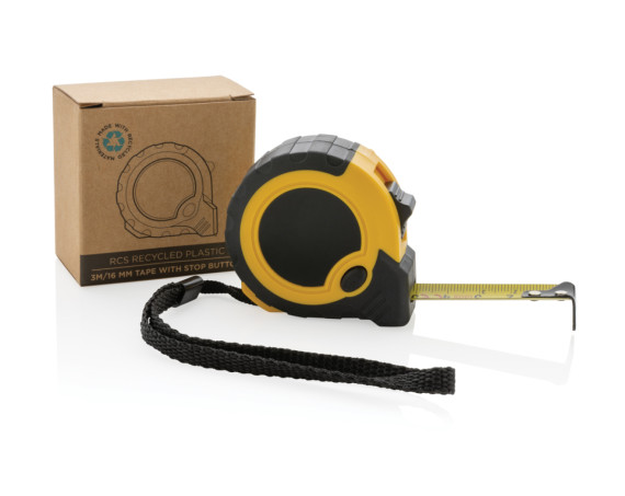 Svinovací metr 3m/16mm se stop funkcí z RCS recykl. plastu