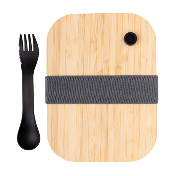 Skleněná krabička na jídlo s bambusovým víkem