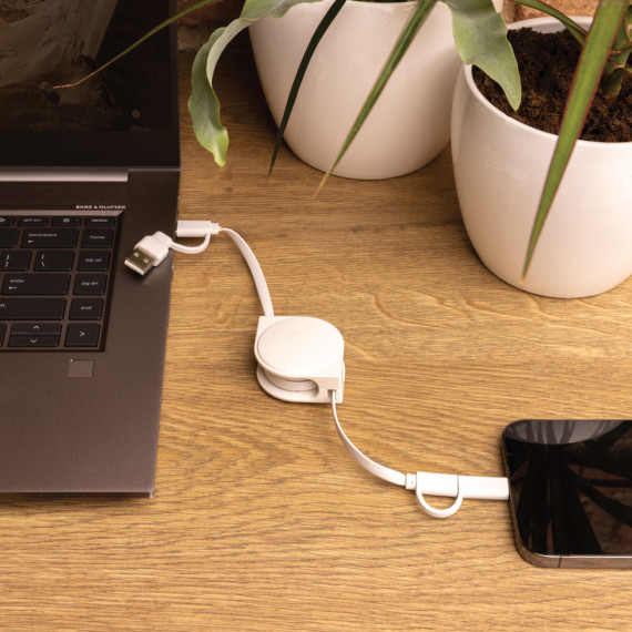 Nabíjecí kabel 6 v 1 z RCS recyklovaného plastu a TPE
