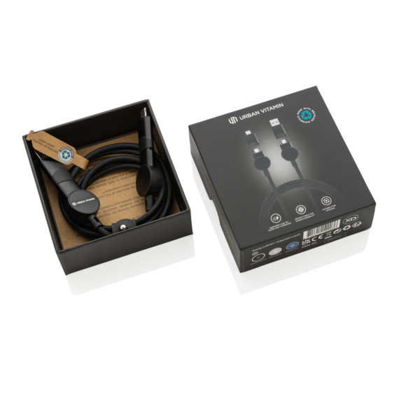 Nabíjecí kabel 6 v 1 Oakland 1,2m 45W z RCS recykl. plastu