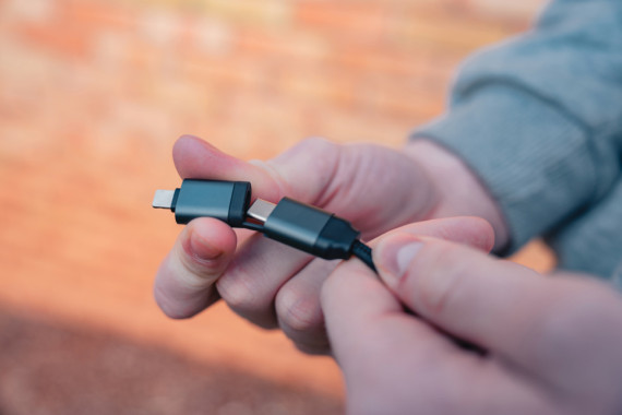 Svinovací nabíjecí kabel 6v1 Terra 60W z RCS recykl. hliníku