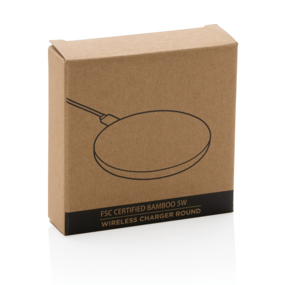 Bambusová bezdrátová nabíječka 5W