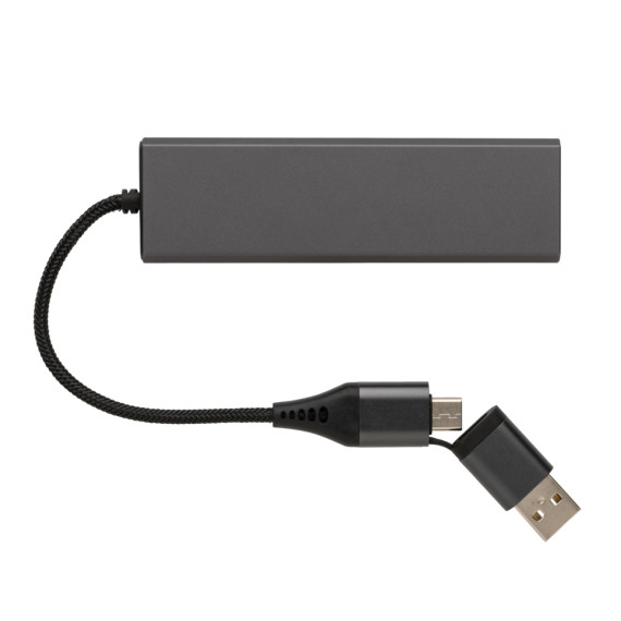 USB rozbočovač Terra z RCS recykl. hliníku