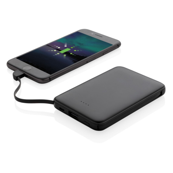 Kapesní powerbanka 5 000 mAh s integrovaným kabelem