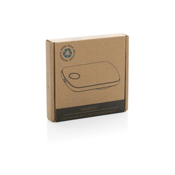 Magnetická powerbanka 5000mAh MagBoost z RCS recykl. plastu