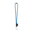 75089. SET Lanyard TUBE Long (Ø 7 mm) s karabinou ve tvaru D 55 mm a bezpečnostní sponou Ø 7 mm