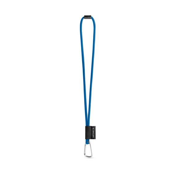 75089. SET Lanyard TUBE Long (Ø 7 mm) s karabinou ve tvaru D 55 mm a bezpečnostní sponou Ø 7 mm