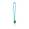 75089. SET Lanyard TUBE Long (Ø 7 mm) s karabinou ve tvaru D 55 mm a bezpečnostní sponou Ø 7 mm