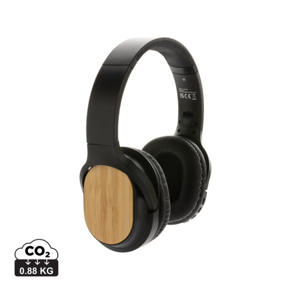 Bezdrátová sluchátka Elite z bambusu a RCS recykl. ABS