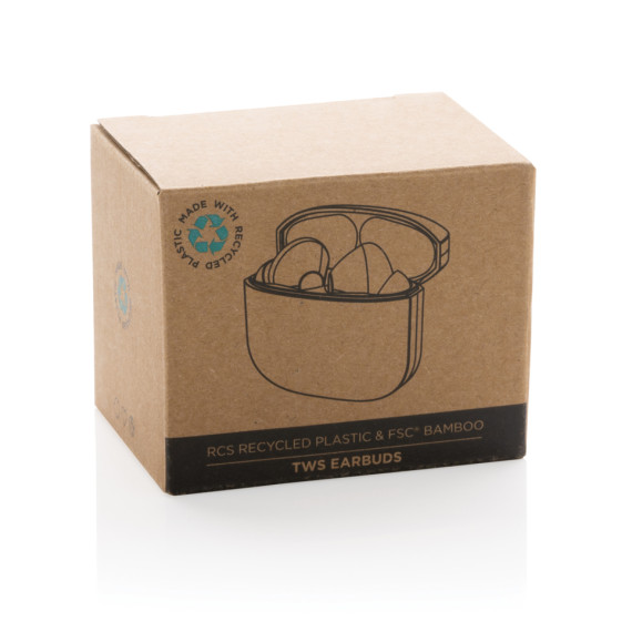 TWS sluchátka z RCS RPET a bambusu