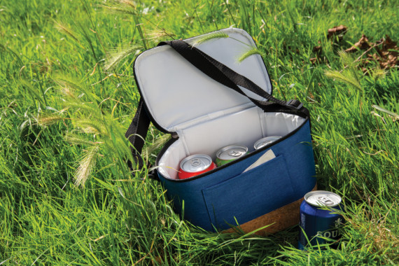 Dvoutónová chladící taška s korkovým detailem