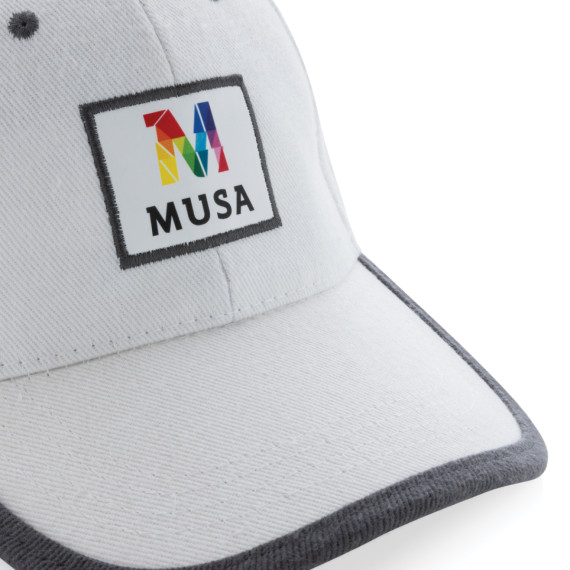 6 dílná kontrastní kšiltovka Impact z 280g rec. bavlny AWARE