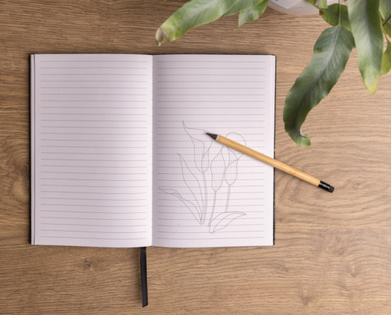 Bambusová nekonečná tužka s gumou