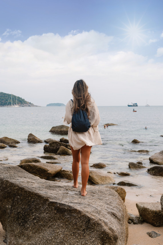 Šňůrkový batoh Impact z recyklovaného denimu AWARE™