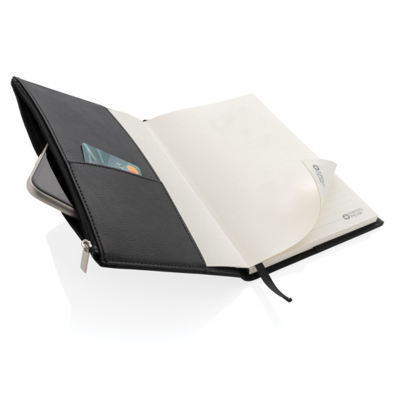 Swiss Peak poznámkový blok A5 s obalem z PU a kapsou na zip