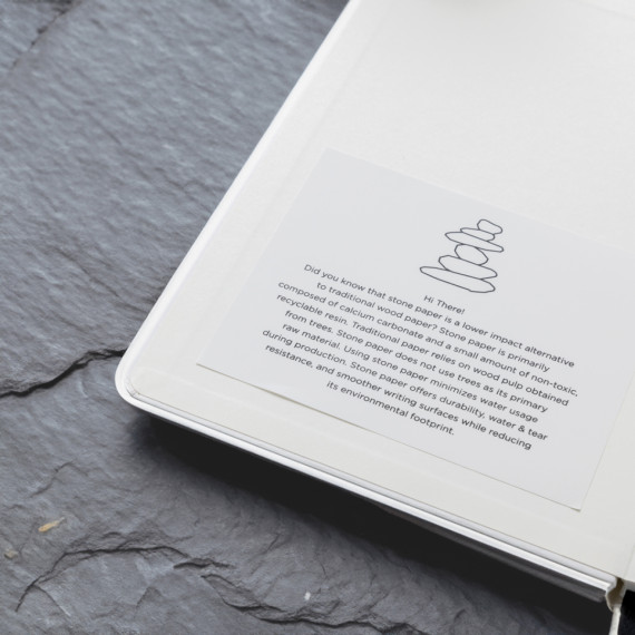 Kamenný zápisník s kraftovým obalem A5 Craftstone