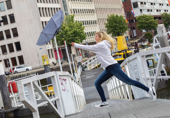 21" bambus auto-open/close deštník Impact ze 190T RPET AWARE