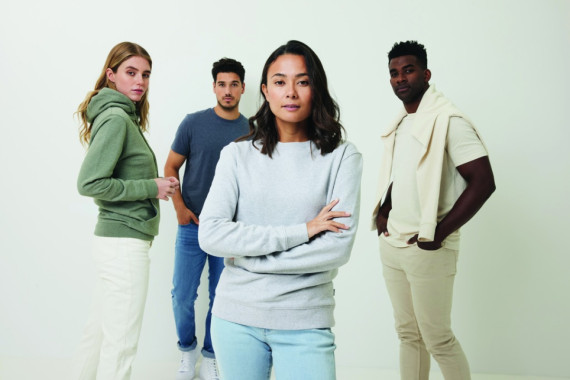 Nebarvená mikina IQONIQ Denali z recykl. bavlny