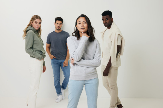 Nebarvená mikina IQONIQ Denali z recykl. bavlny